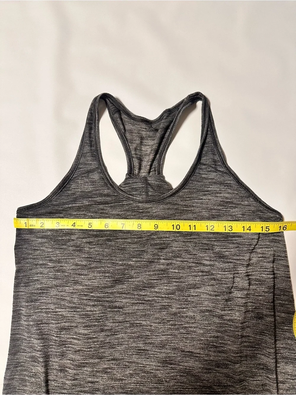 lululemon athletica Dark Heather Gray Cross-Back Tank Top